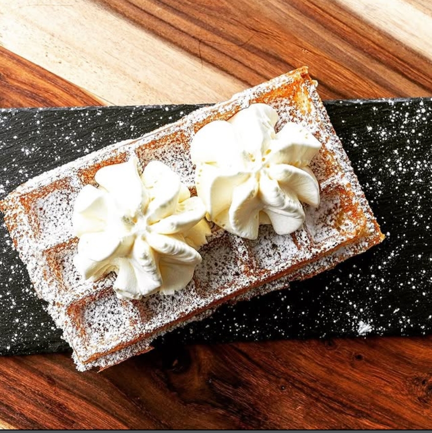 Wafel met slagroom